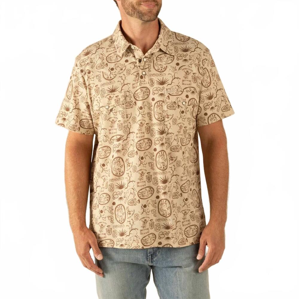 NEW SENDERO PROVISIONS CO. cantina pique polo in haw yee print
